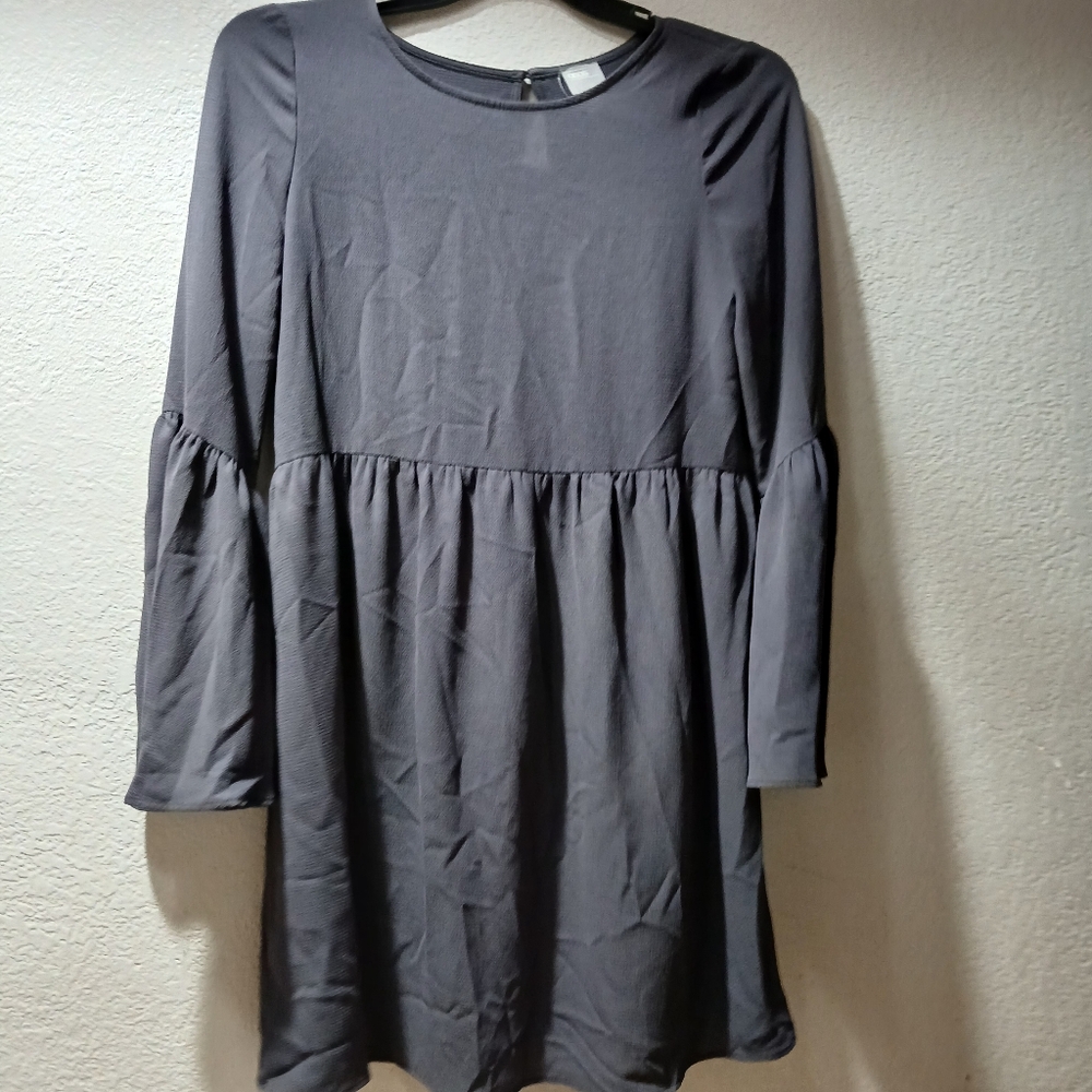 asos size 6 Gray Long Sleeve Dress